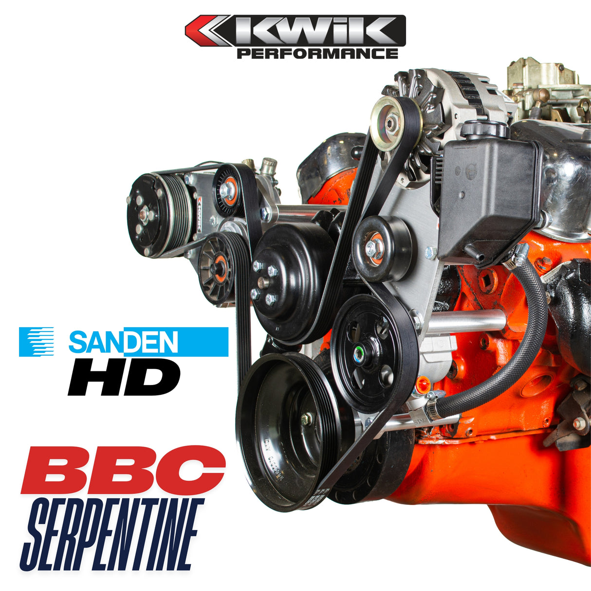 BBC Serpentine Package, AC-Alt/PS Type-2 pump (Sanden 508/709) - K10255