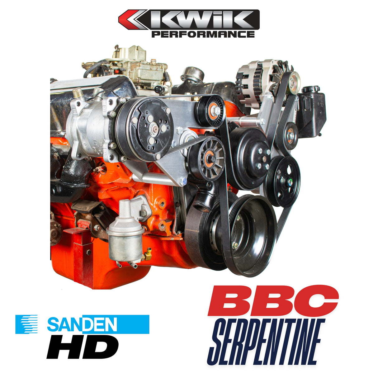 BBC Serpentine Package, AC-Alt/PS Type-2 pump (Sanden 508/709) - K10255