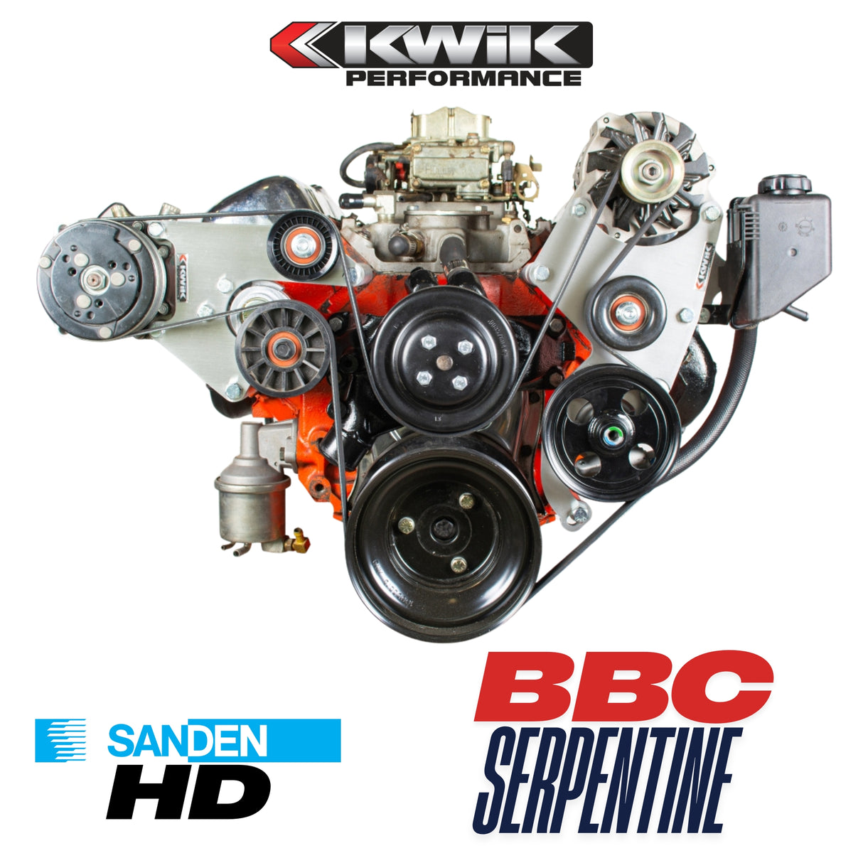 BBC Serpentine Package, AC-Alt/PS Type-2 pump (Sanden 508/709) - K10255