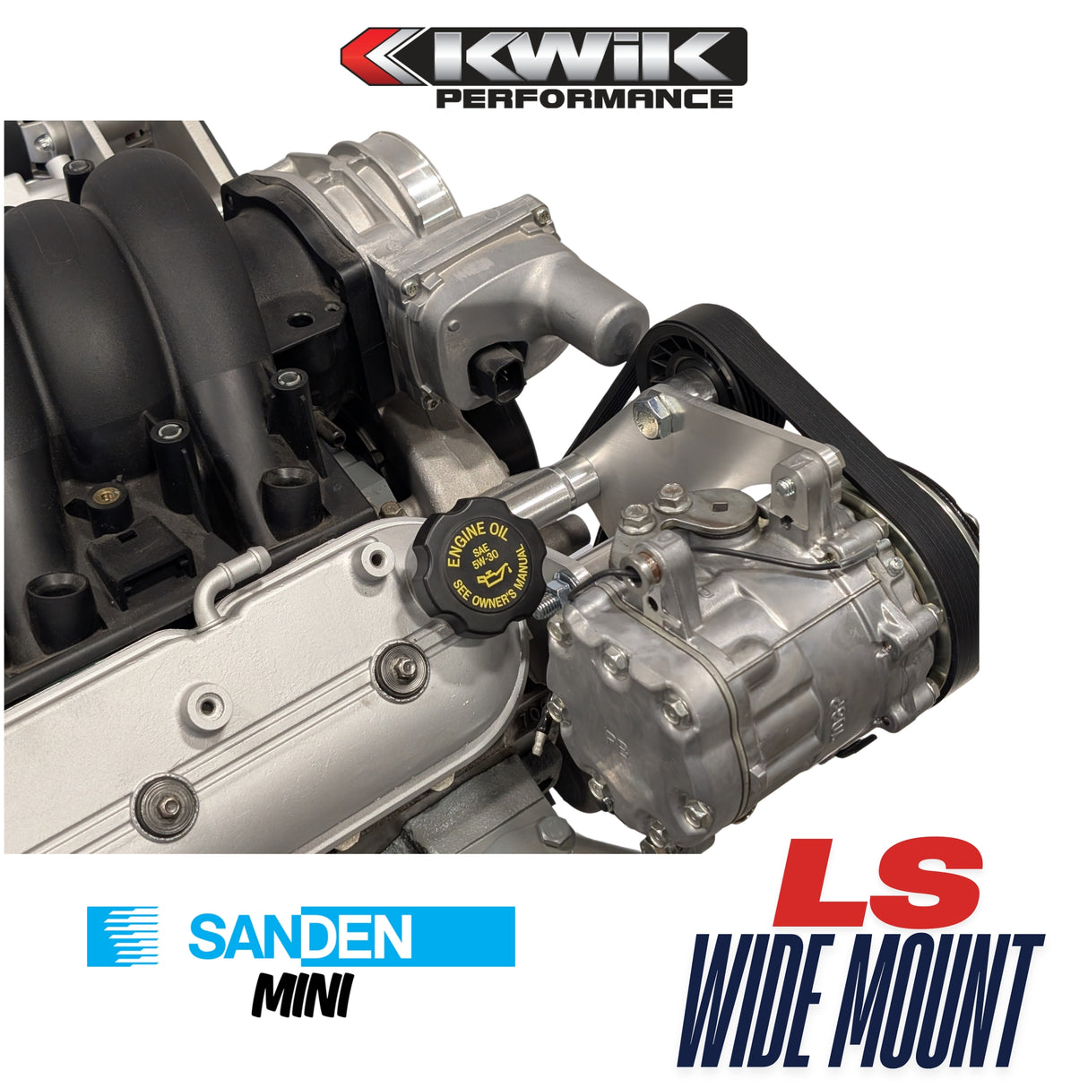 LS3 Crate Engine Serpentine Package -Sanden Mini - K10739